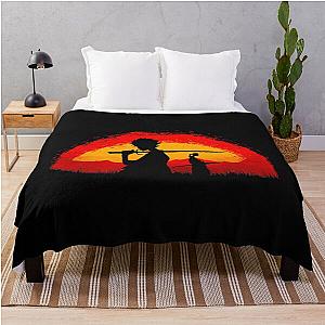Samurai Champloo Walking on Sunset Throw Blanket