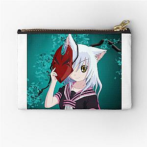 Cat girl with school uniform sailorfuku neko girl Zipper Pouch