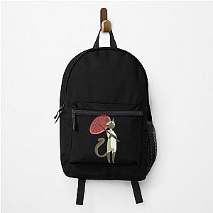 Siamese Cat holding an Umbrella  Cute Design  Animal Pattern Backpack