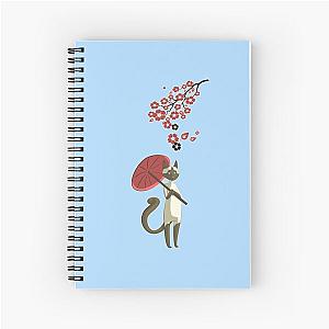 Siamese cat flowers Spiral Notebook