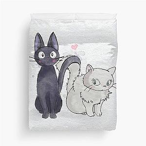 cat love anime movie Duvet Cover