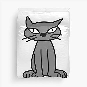 Gray cat Duvet Cover