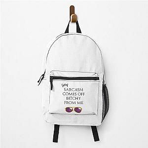 Quote Eric Bernis Santa Clarita Diet - Sorry Sarcasm Comes Off Bitchy From Me - purple glasses Backpack