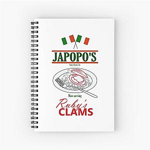 Santa Clarita Diet  Japopo S Clams  Pale Bg  40  for Men Or Women Vintage Retro for Spiral Notebook