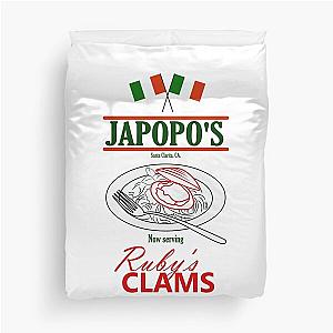 Santa Clarita Diet  Japopo S Clams  Pale Bg  40  for Men Or Women Vintage Retro for Duvet Cover