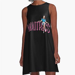 Sara Bareilles Sitting on Waitress Logo A-Line Dress
