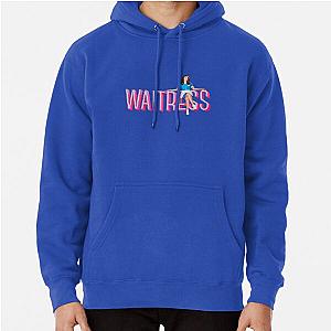 Sara Bareilles sitting on Waitress the Musical neon logo Broadway West End Pullover Hoodie