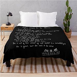 She Used to Be Mine - Sara Bareilles Handwritten Lyrics Waitress the Musical Throw Blanket