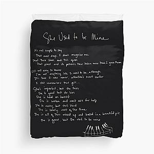 She Used to Be Mine - Sara Bareilles - Handwritten Lyrics Waitress the Musical Broadway Duvet Cover