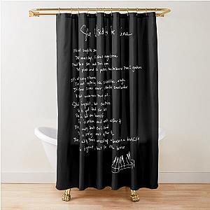 She Used to Be Mine - Sara Bareilles Handwritten Lyrics from Waitress the Musical Broadway Shower Curtain