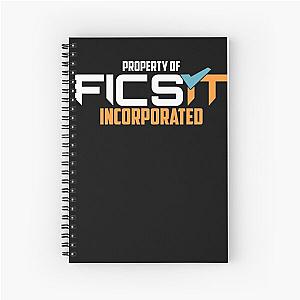 Property of FICSIT Satisfactory Emblem Spiral Notebook