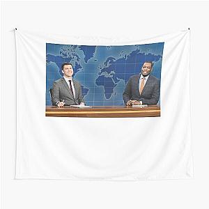 Weekend Update SNL Tapestry featuring Michael Che and Colin Jost