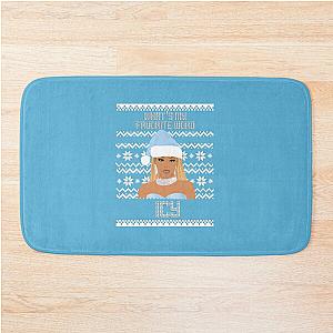 Icy Girl Christmas Holiday Season Saweetie Fan Art Bath Mat