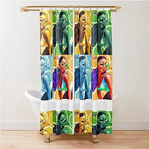 Saweetie Pop Art Shower Curtain