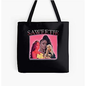 Saweetie Bootleg Graphic All Over Print Tote Bag