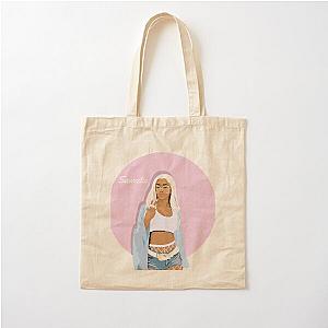 Sawtie Purple Cotton Tote Bag