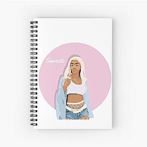 SAWEETIE Pink Spiral Notebook