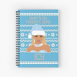 Icy Girl Christmas Holiday Season Spiral Notebook