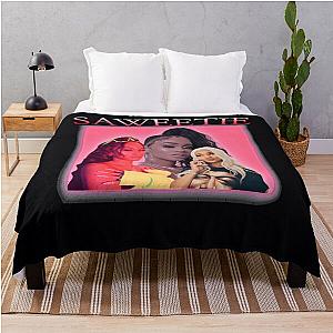 Saweetie Bootleg Graphic Throw Blanket
