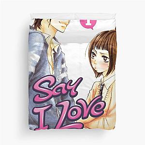 say i love you anime Duvet Cover