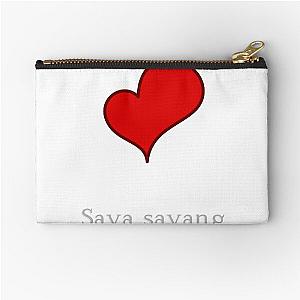 I Love You in Malay - Saya sayang awak Zipper Pouch