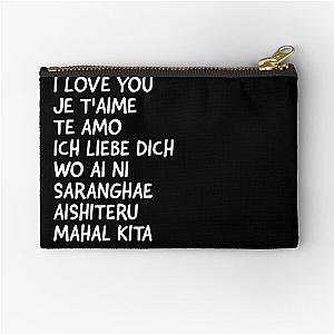 i love you in different languages Zipper Pouch