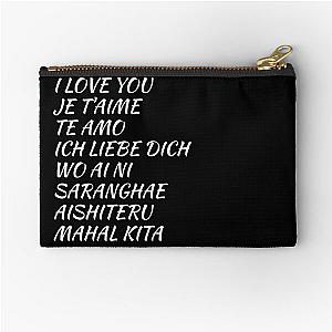 i love you in different languages Zipper Pouch