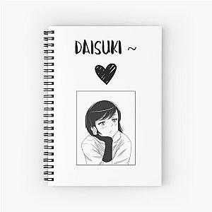 Anime Manga Cute Girl Saying I Love You Spiral Notebook