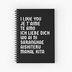 i love you in different languages Spiral Notebook