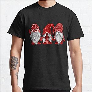 Xmas Hanging With Red Gnomies Santa Christmas Dwarf Matching Family Friends Classic T-Shirt RB0701