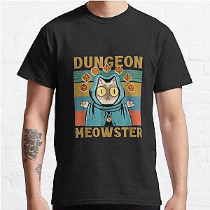 Dungeon Meowster Funny Nerdy-Gamer Cat-D20 Dice RPG Classic T-Shirt RB0801