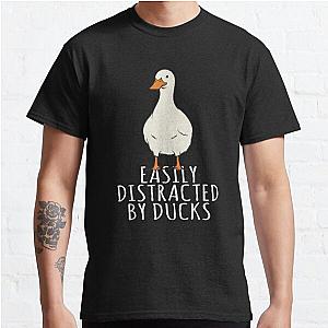 yellow duck graphic short attention span Gift easily distracted by ducks For Ilove duck lovers sayings ducky Classic T-Shirt RB0701