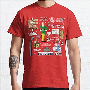 Buddy the Elf collage, Red background Classic T-Shirt RB0801