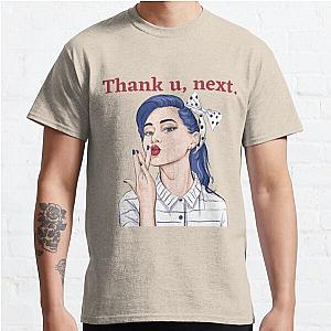 Thank you next, thank u next blue white aesthetic designs Classic T-Shirt RB0801