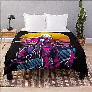 Kasane - Scarlet Nexus 80s retro Throw Blanket