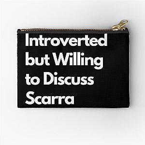 Introverted but Willing to Discuss Scarra Zipper Pouch