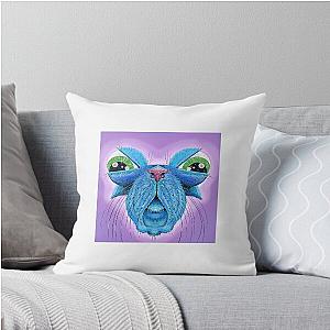 Kitty Scorn Throw Pillow