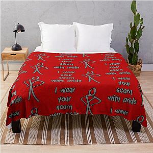 I wear your scorn with pride Throw Blanket