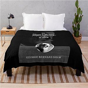 George Bernard Shaw - Silence is the Perfect Expression of Scorn Throw Blanket