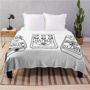 Rock Metal Music - Anger Throw Blanket