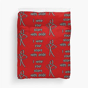 I wear you scorn with pride (stick man) Duvet Cover