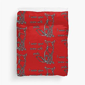 I wear my scorn with pride (canine) Duvet Cover