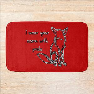 I wear your scorn with a canine presence bath mat