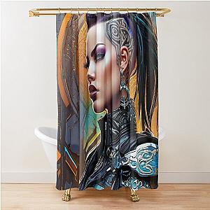Taysha Scorn - Cyber City Character Concept Shower Curtain