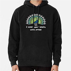 I wear your scorn with pride Peacock Pullover Hoodie