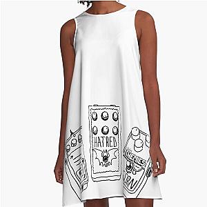 Rock Metal Music A-Line Dress with Anger Hatred Scorn