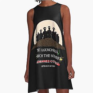 Septimius Severus Roman Emperor Quote be harmonious enrich the soldiers scorn all others white A-Line Dress