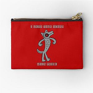 I wear your scorn with pride (wolf) Zipper Pouch
