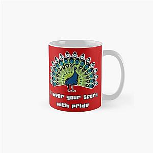 I wear your scorn with a peacock