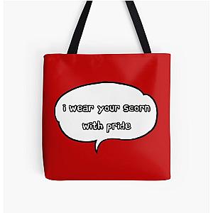 I wear your scorn with pride All Over Print Tote Bag
